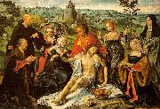 CLEVE, Joos van Altarpiece of the Lamentation (central) dfg Spain oil painting artist